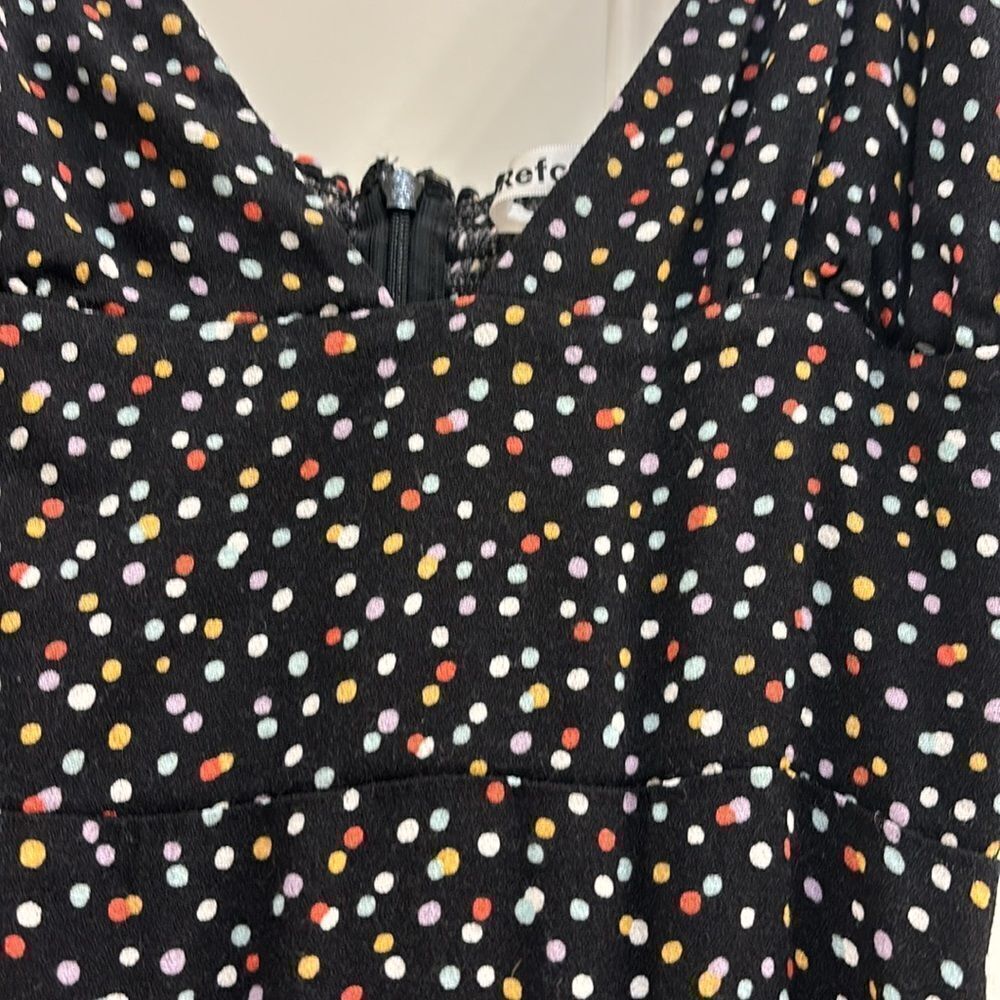 Reformation woman's black polka dot dress - Picture 3 of 12